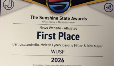 WUSF earns 20 awards in Florida's Sunshine State journalism competition