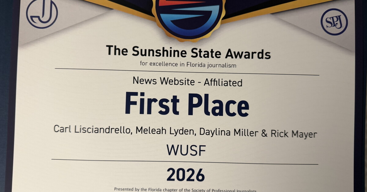 WUSF earns 20 awards in Florida's Sunshine State journalism competition