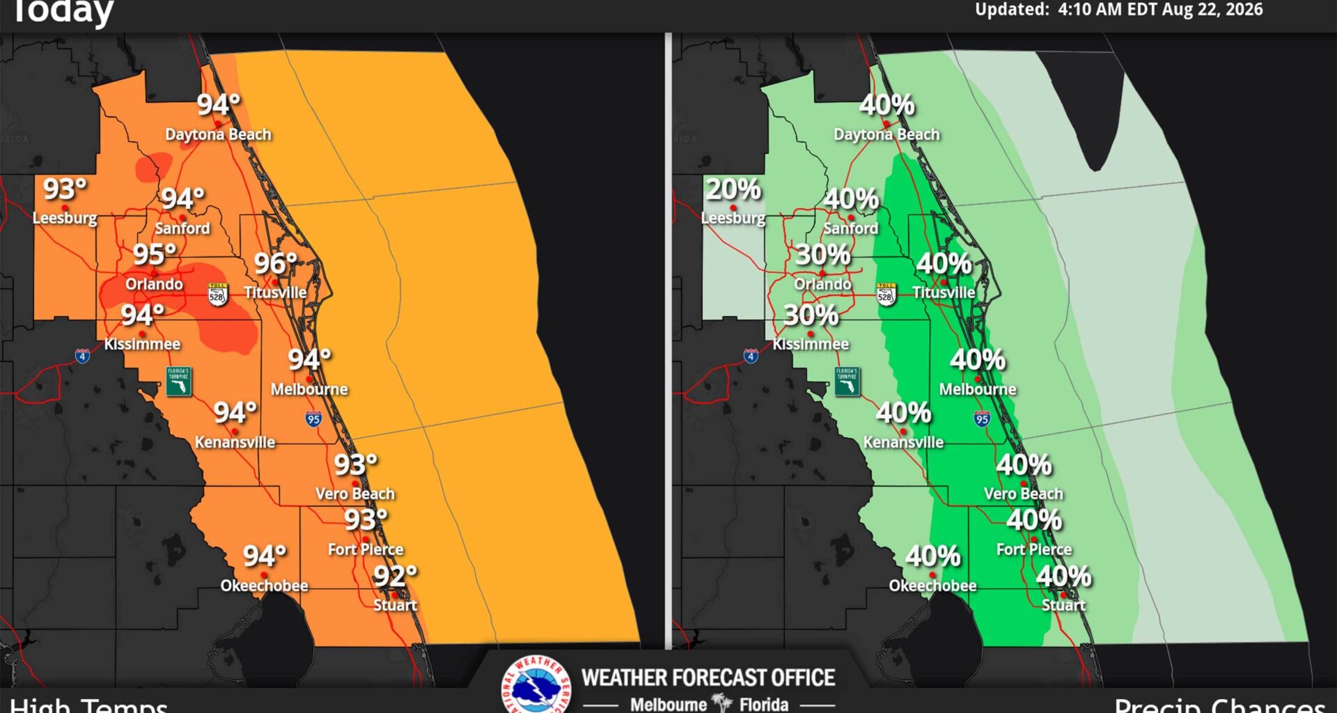 Heat risk in store for Central Florida with some chance for rain Saturday – Orlando Sentinel