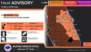 Another heat advisory issued in Central Florida on Saturday – Orlando Sentinel
