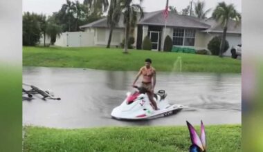 Floodwater covers southwest Cape Coral streets