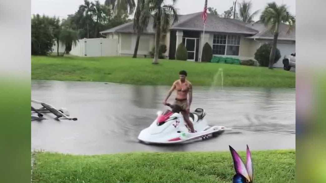 Floodwater covers southwest Cape Coral streets