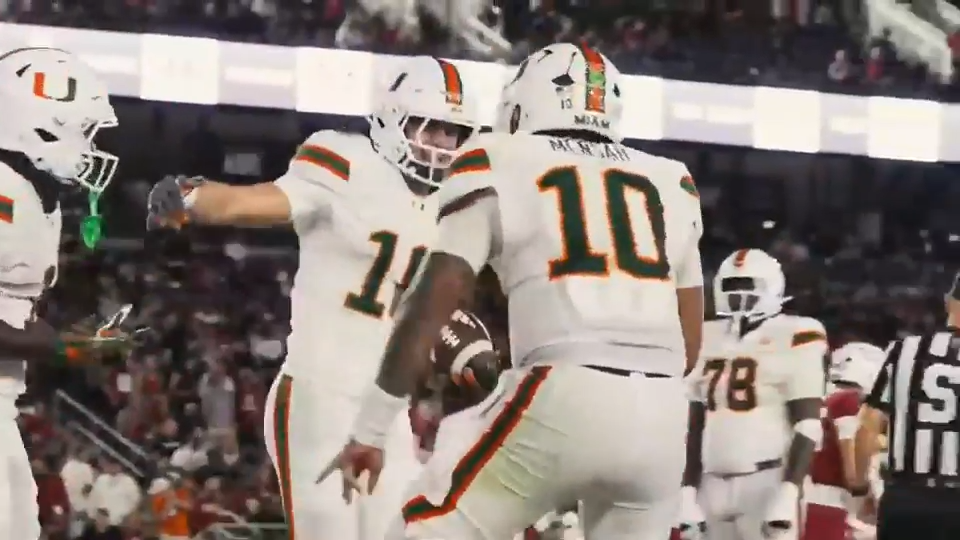 Mensah throws for 338 yards and 3 TDs, No. 6 Miami rolls past Central Michigan 52-3 - WSVN 7News | Miami News, Weather, Sports