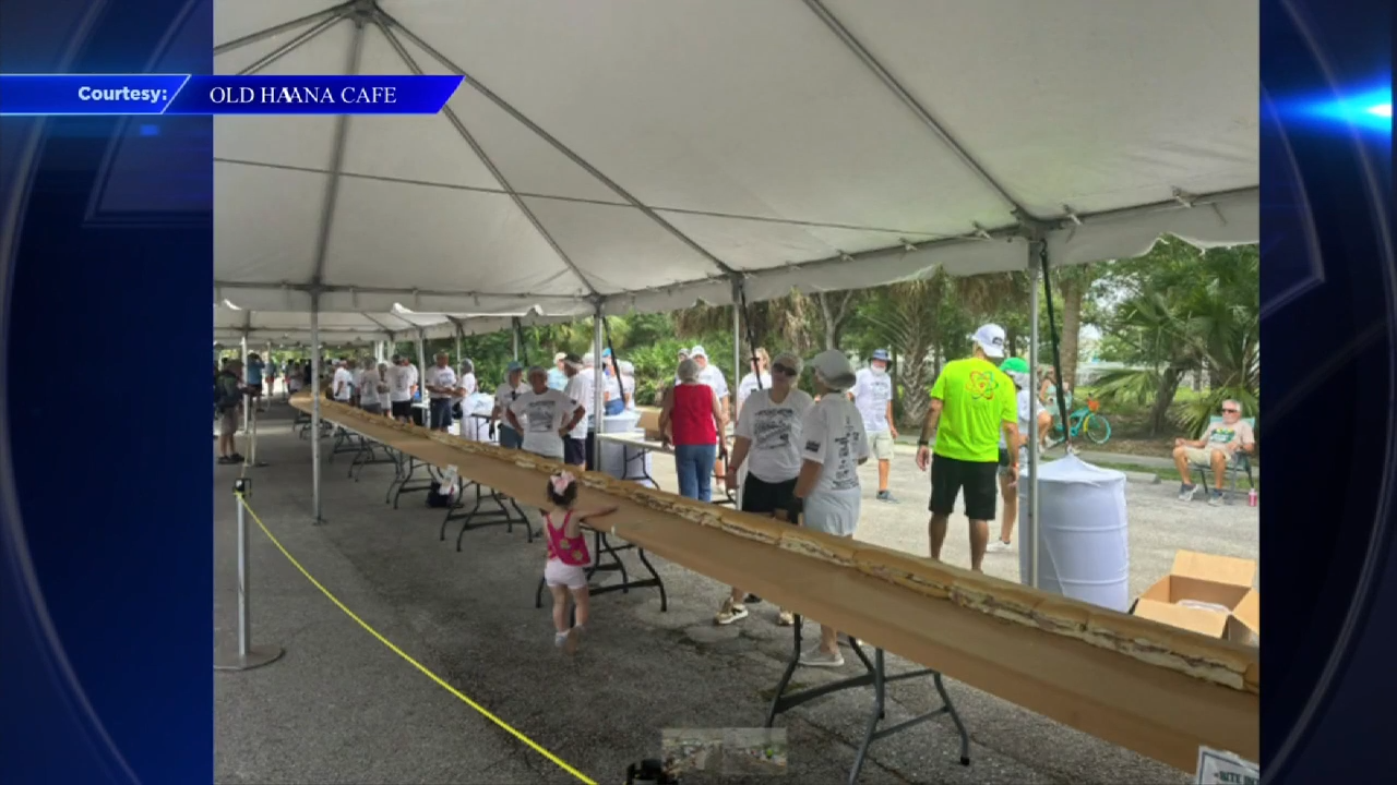 Palm City in Martin County breaks record for longest Cuban sandwich - WSVN 7News | Miami News, Weather, Sports