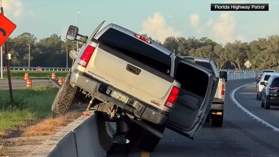 Florida man crashes truck onto concrete barrier while trying to apply deodorant - WSVN 7News | Miami News, Weather, Sports