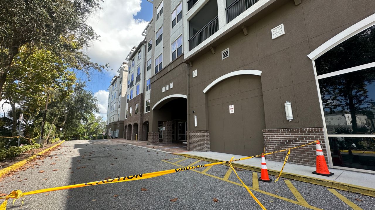 The Rialto apartment complex on Sand Lake Road was evacuated following structural concerns on March 19. (Spectrum News)