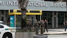 Authorities outside Miami International Airport on Sept. 23, 2026.
