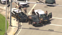 Scene of the end of a police chase in northwest Miami-Dade on Sept. 24, 2026.