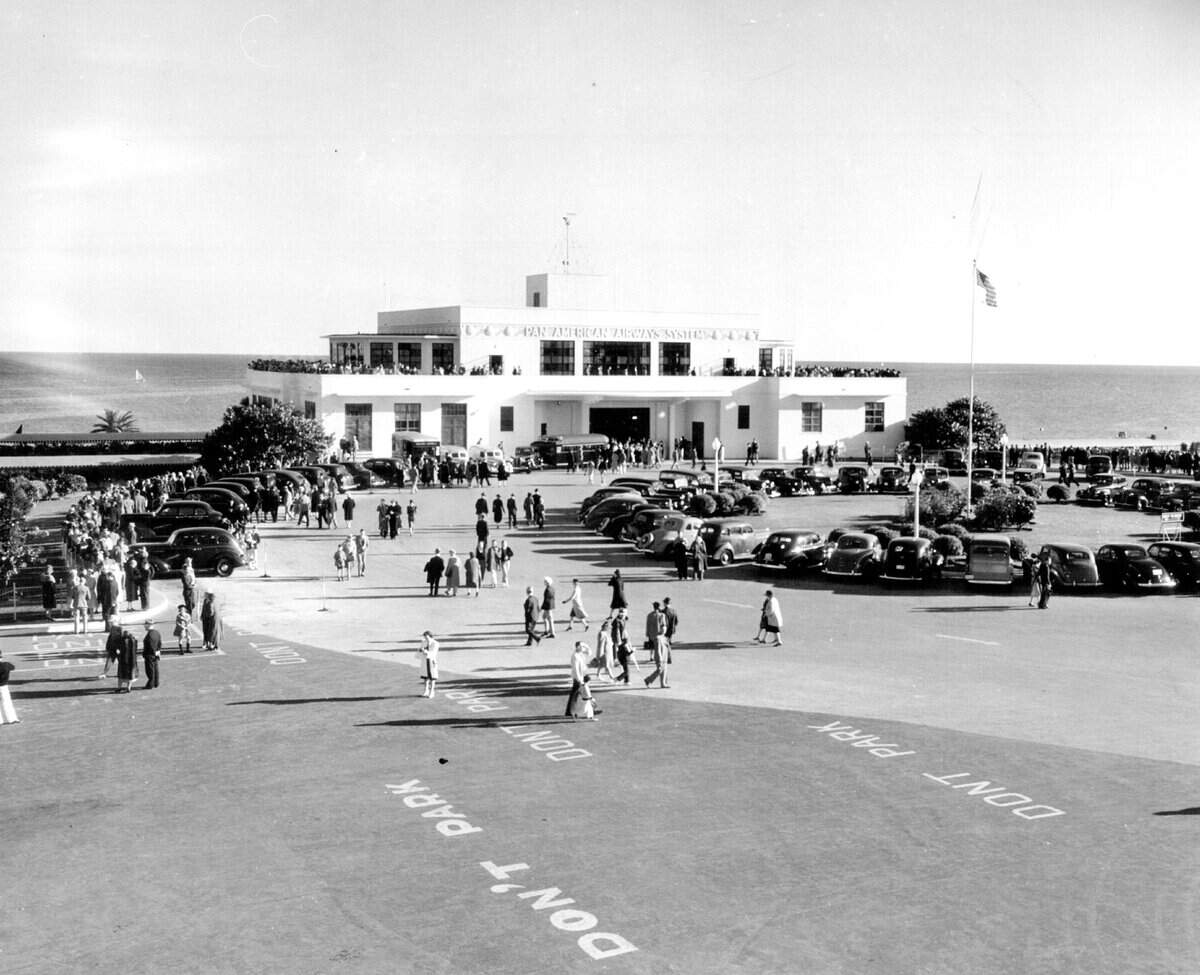 The old Pan American Airways seaplane base on Dinner Key, which is now Miami City Hall.