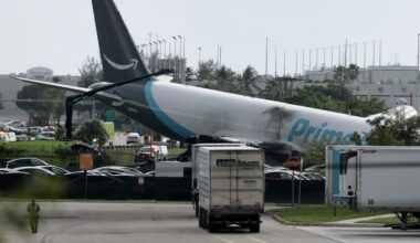 Federal investigators probe Amazon cargo jet's fiery runway crash that killed 5 in Miami