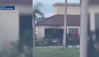 Car crashes into vacant Florida building and former Pizza Hut