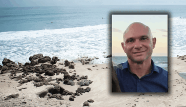 The Martin County Sheriff’s Office recovered a body floating near a Stuart beach Tuesday. MCSO said the body was found near the House of Refuge near Southeast MacArthur Boulevard. It was not immediately clear whether the body is that of Michael Anthony Debevec II, an Oklahoma man who was reported missing Wednesday, Aug. 26. (MCSO, Leah Voss/TCPalm.com via AP)