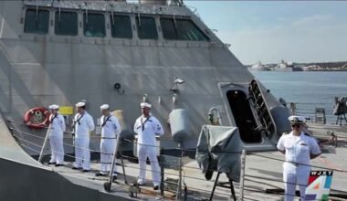 Tears, smiles, first steps: USS Cooperstown crew welcomed home at Naval Station Mayport