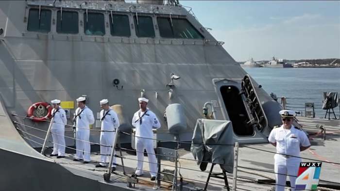 Tears, smiles, first steps: USS Cooperstown crew welcomed home at Naval Station Mayport