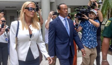 Vanessa Trump joins Tiger Woods at Florida courthouse as he strikes plea agreement in rollover crash case
