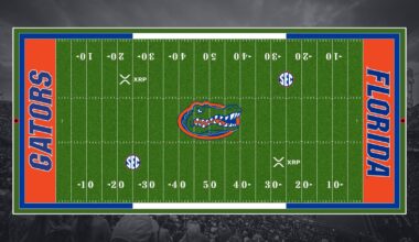 Florida Athletics Debuts XRP cryptocurrency logo at Ben Hill Griffin Stadium