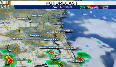 Scattered storms possible across Southeast Georgia, Northeast Florida to start Labor Day Weekend