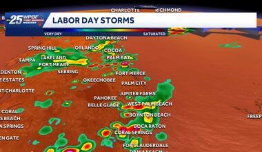 Labor Day forecast in South Florida may include scattered storms