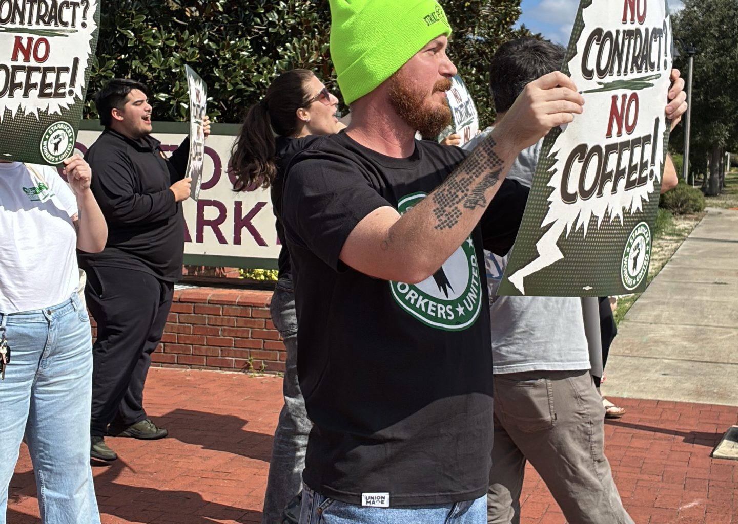 Orlando Starbucks workers call for boycott over union contract fight