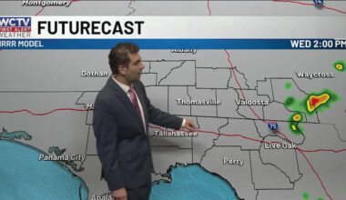 Repeat weather for your Wednesday, better rain coverage returns tomorrow for Tallahassee, the Big Bend and South Georgia