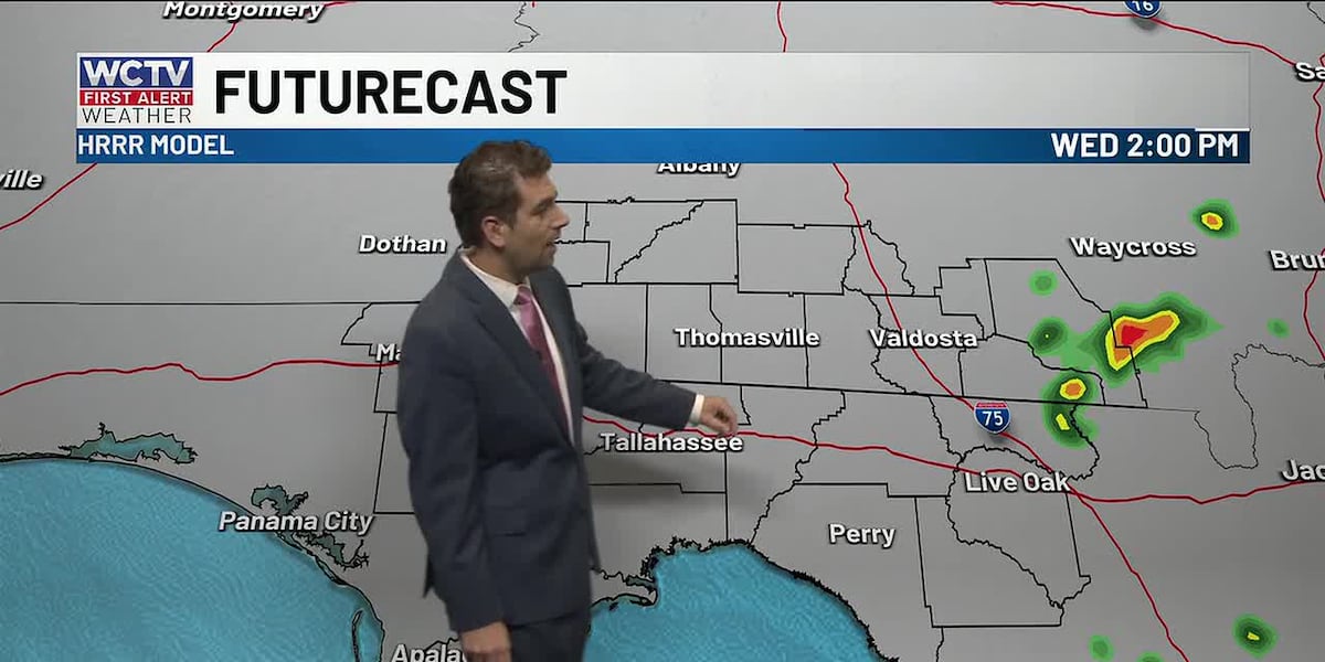 Repeat weather for your Wednesday, better rain coverage returns tomorrow for Tallahassee, the Big Bend and South Georgia