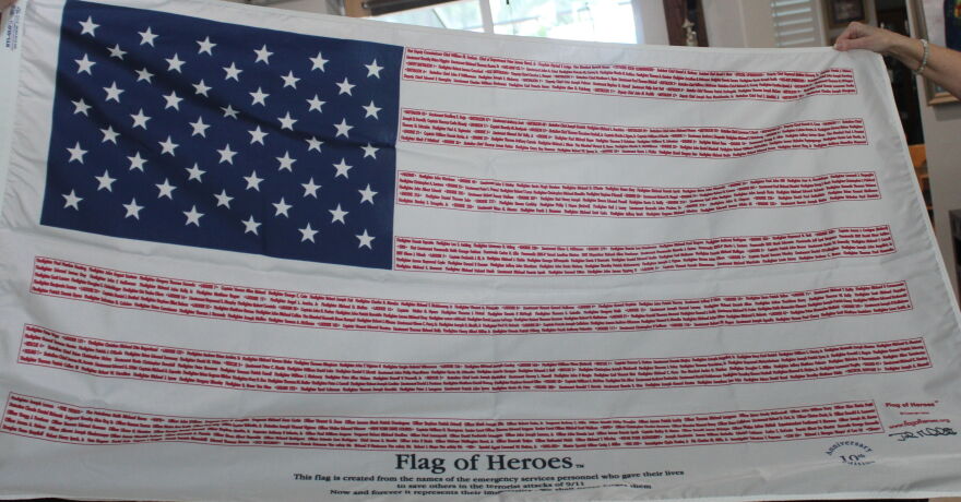 Flag of Heroes bears names of all 343 New York City firefighters who died during 9/11.