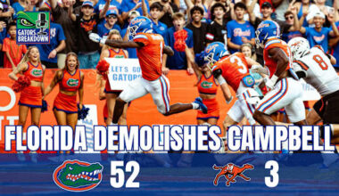 Florida Demolishes Campbell 52-3 | Jon Sumrall “uneasy” where the Gators are heading into SEC play