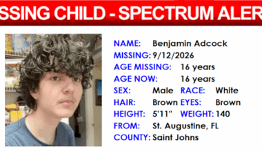 St. Augustine teen reported missing; Florida SPECTRUM Alert issued