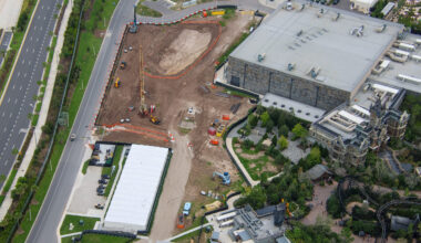 Aerial Photos Reveal New Dark Universe Attraction Under Construction at Epic Universe