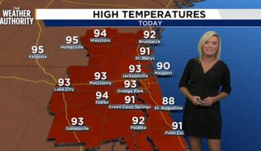 Prepare for highs in the 90s on Monday with a triple-digit heat index