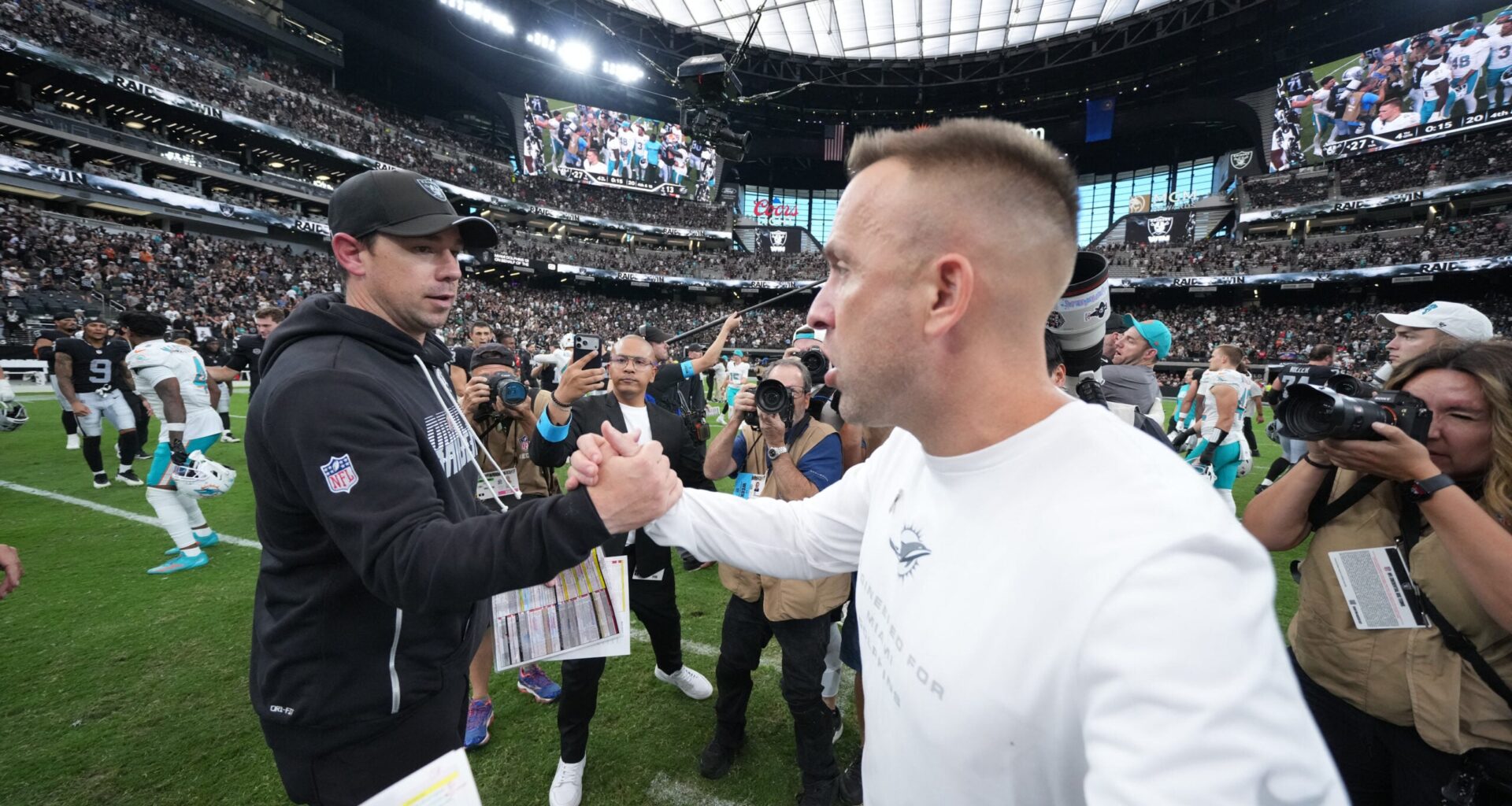 Las Vegas Raiders head coach Klint Kubiak