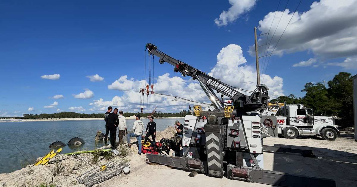 Recovery mission underway after equipment sinks off SR 82 | Lee County