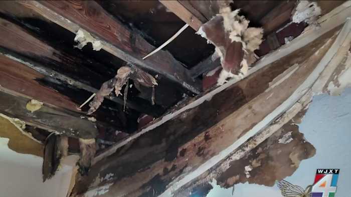 ‘I tried to prevent this’: Jacksonville woman says apartment ceiling collapsed while family slept