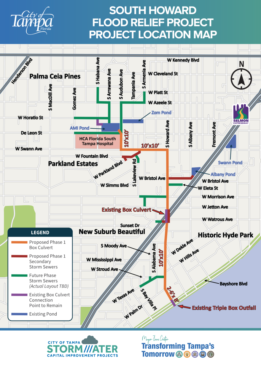 Map of the flood control project