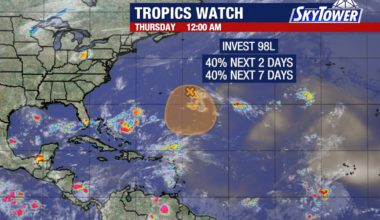 Atlantic disturbance Invest 98L rebounds with 40% chance of development