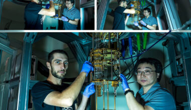 FAMU staff calibrating a new quantum refrigerator