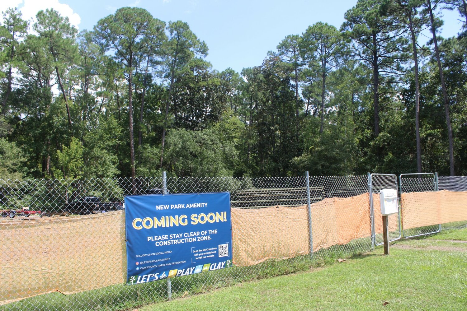 Construction is underway for the new boardwalk and educational pavilion at Moccasin Slough.