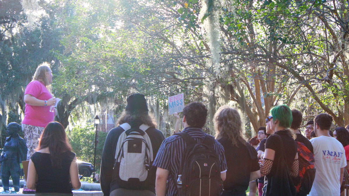 ‘Stop the Flock': Tallahassee students protest Flock cameras