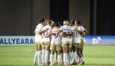 Dallas Trinity celebrate a third straight win (at Ft Lauderdale United, Sept 18, 2026 - Photo: Kylli Asaro, Dallas Trinity FC)