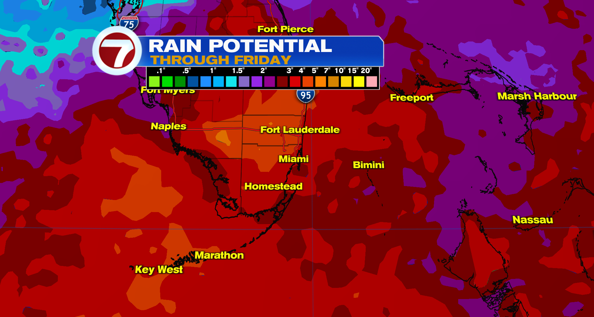 Soggy Stretch Ahead! - WSVN 7News | Miami News, Weather, Sports