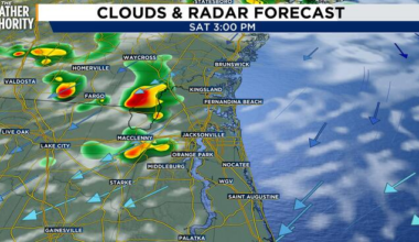 Scattered storms expected inland Southeast Georgia, Northeast Florida