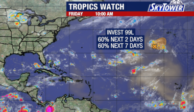 Invest 99L gains strength in open Atlantic