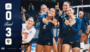 Block Party at The Bank Pushes Volleyball to Sweep of Jacksonville, Wins Seventh in a Row