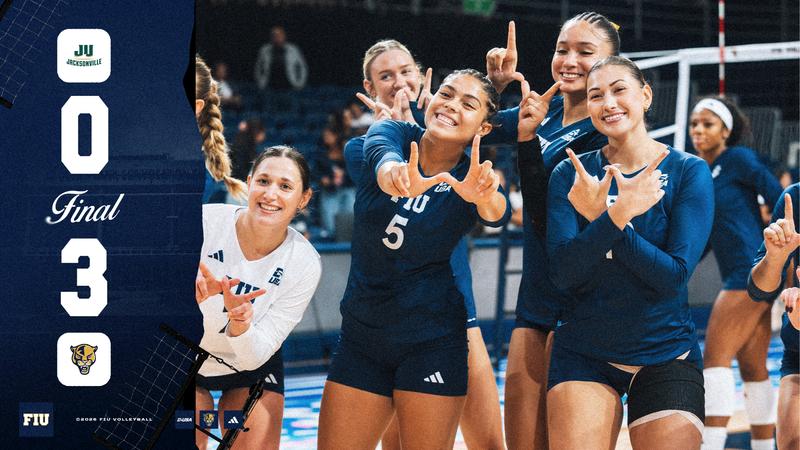 Block Party at The Bank Pushes Volleyball to Sweep of Jacksonville, Wins Seventh in a Row