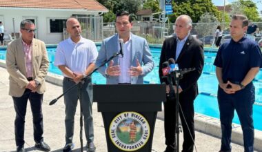 Commissioner Kevin Marino Cabrera and Hialeah Mayor Esteban Bovo Announces Launch Of Summer Swimming Lessons And Scholarship Program In Hialeah