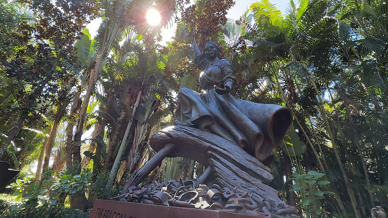 Statue of Harriet Tubman at the Woodson African American History Museum. (Spectrum News imag)