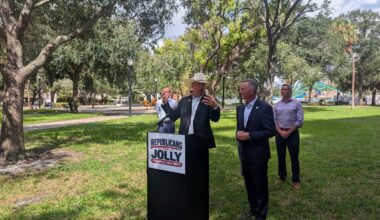 Former Florida GOP gubernatorial candidate Bobby Williams and David Jolly in St. Petersburg