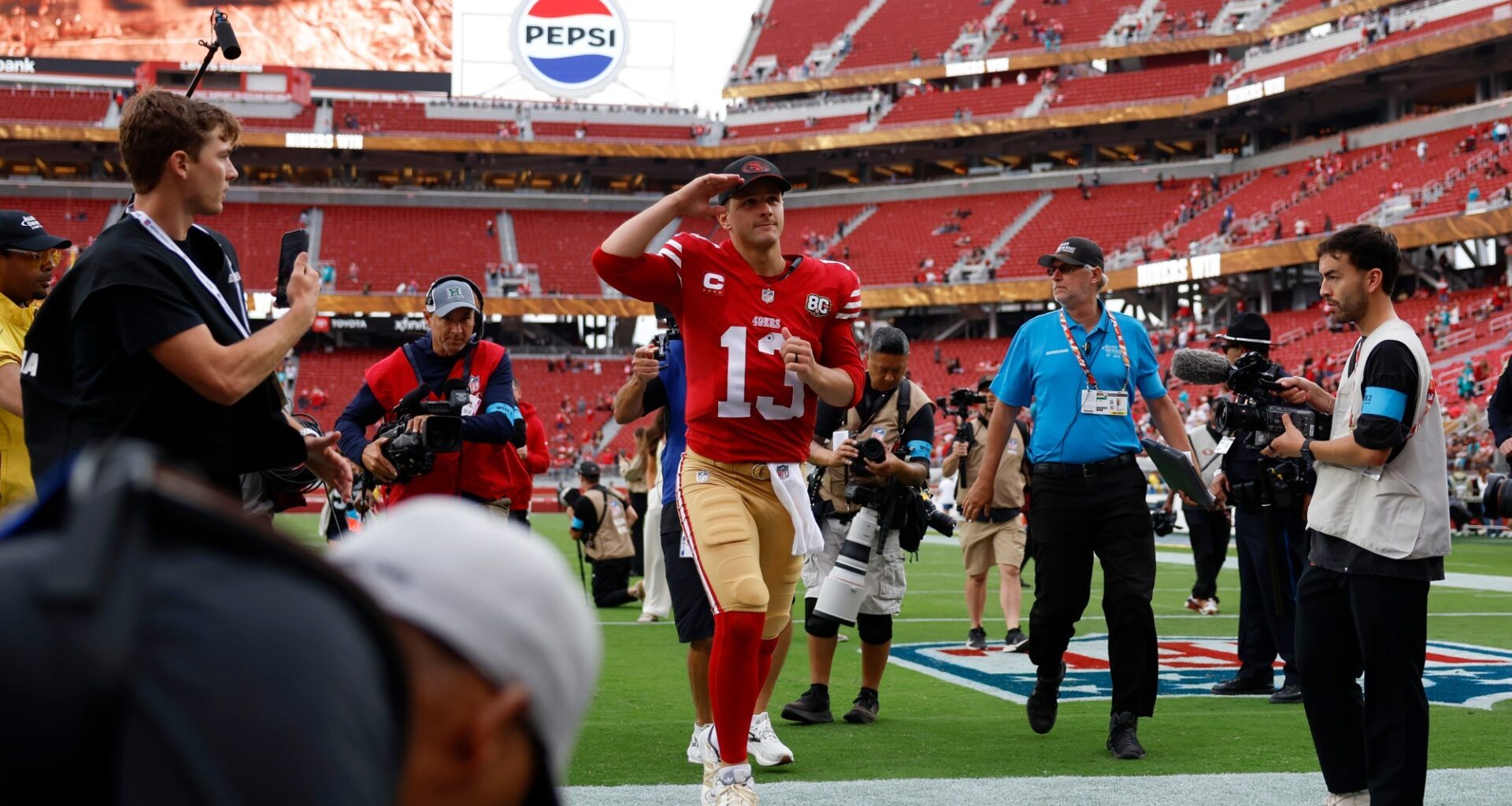 49ers' Brock Purdy draws NFL honor for historic game vs. Miami