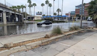 Flooding at Forsyth and Lafayette in Downtown Jacksonville due to king tide