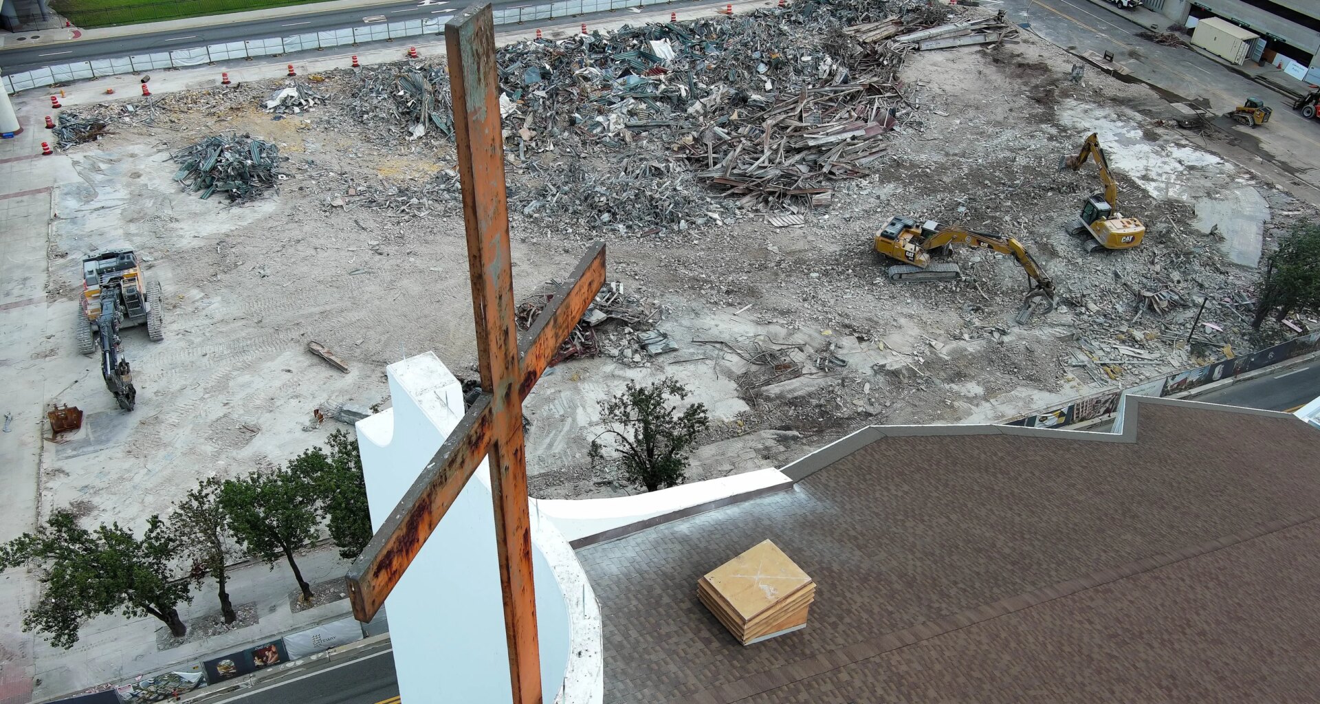 Former First Baptist Church of Jacksonville auditorium demolished